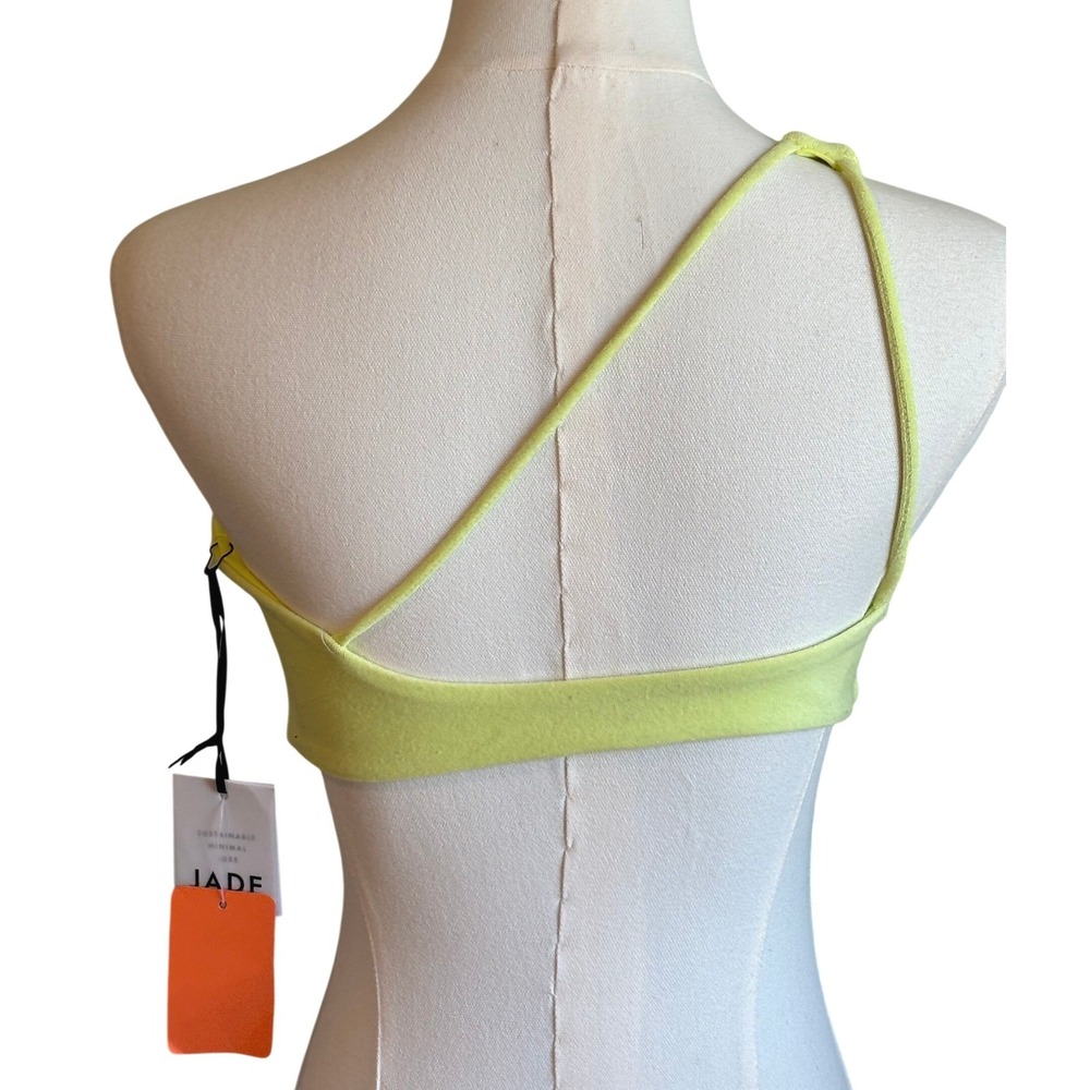 NEW JADE Swim Apex‎ One Shoulder Bikini Top Light Green Womens L Beach Pool - Picture 2 of 6